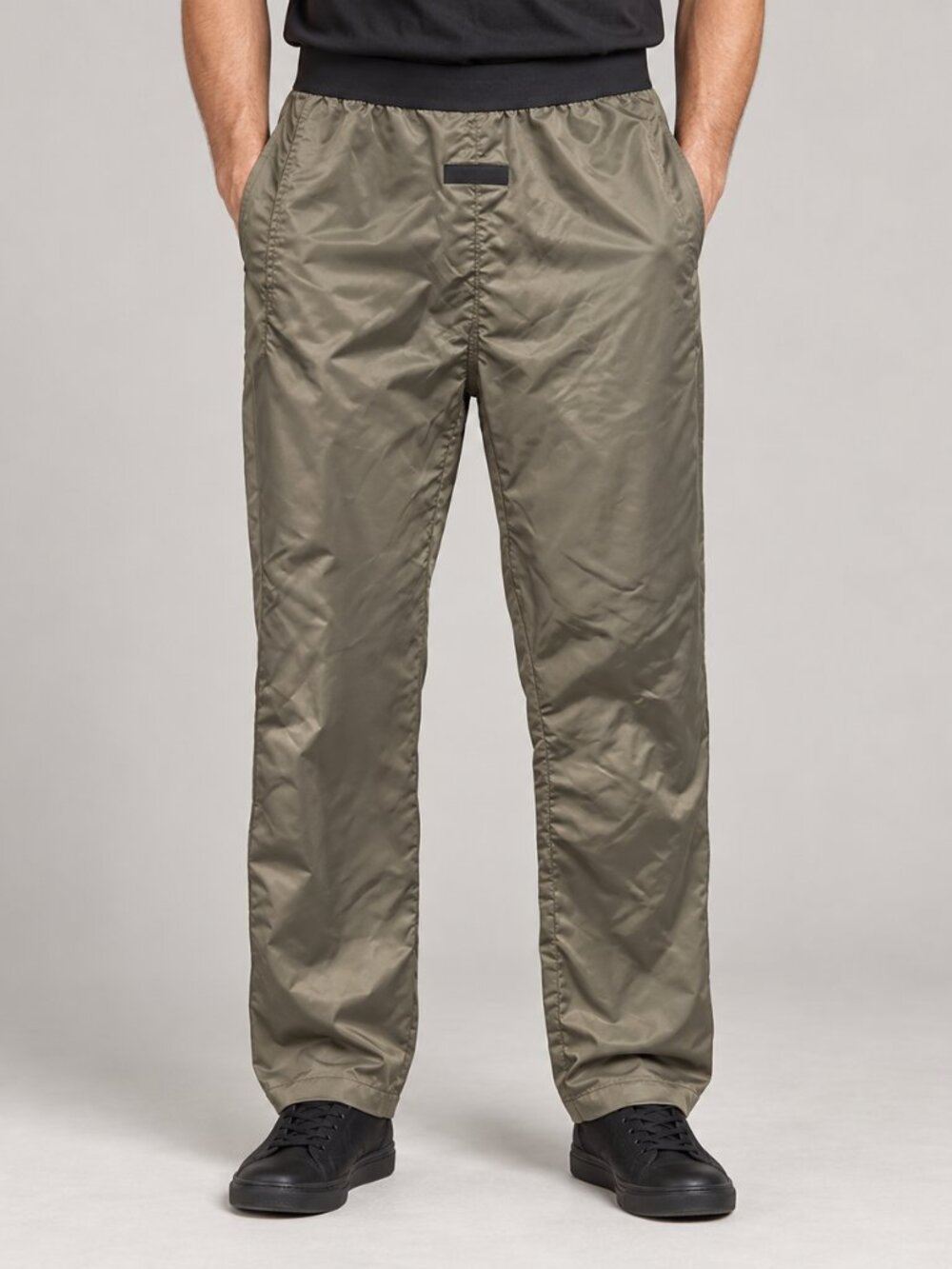 Fear of God Men's Taupe Jogger Pants with Black Waistband